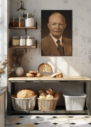 Dwight Eisenhower 34th President Sepia Photo