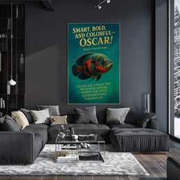 Oscar Fish Modern Art Poster: Bold & Colorful