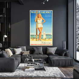 Mid Delkerke La Plage En Vogue Poster