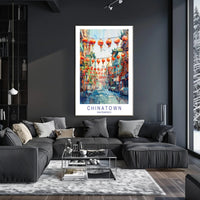 Chinatown San Francisco Watercolor Urban or Cityscape Poster PosterGoat