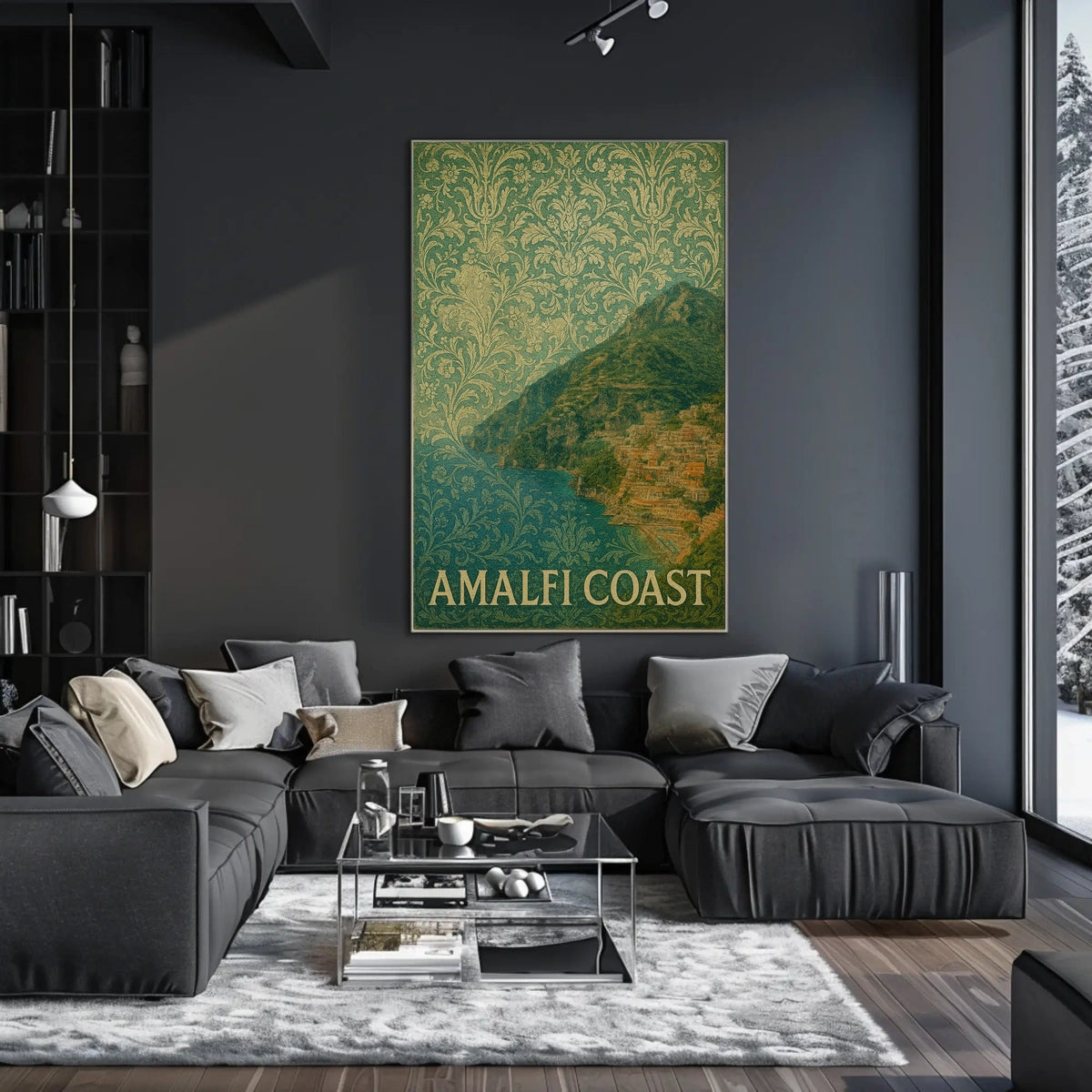 Amalfi Coast Poster Wall Art Coastal Decor For Home