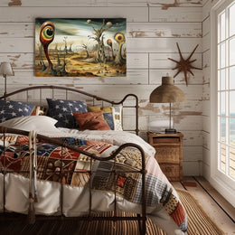 Surreal Eye-Landscape Fantasy: A Bizarre Poster Creation
