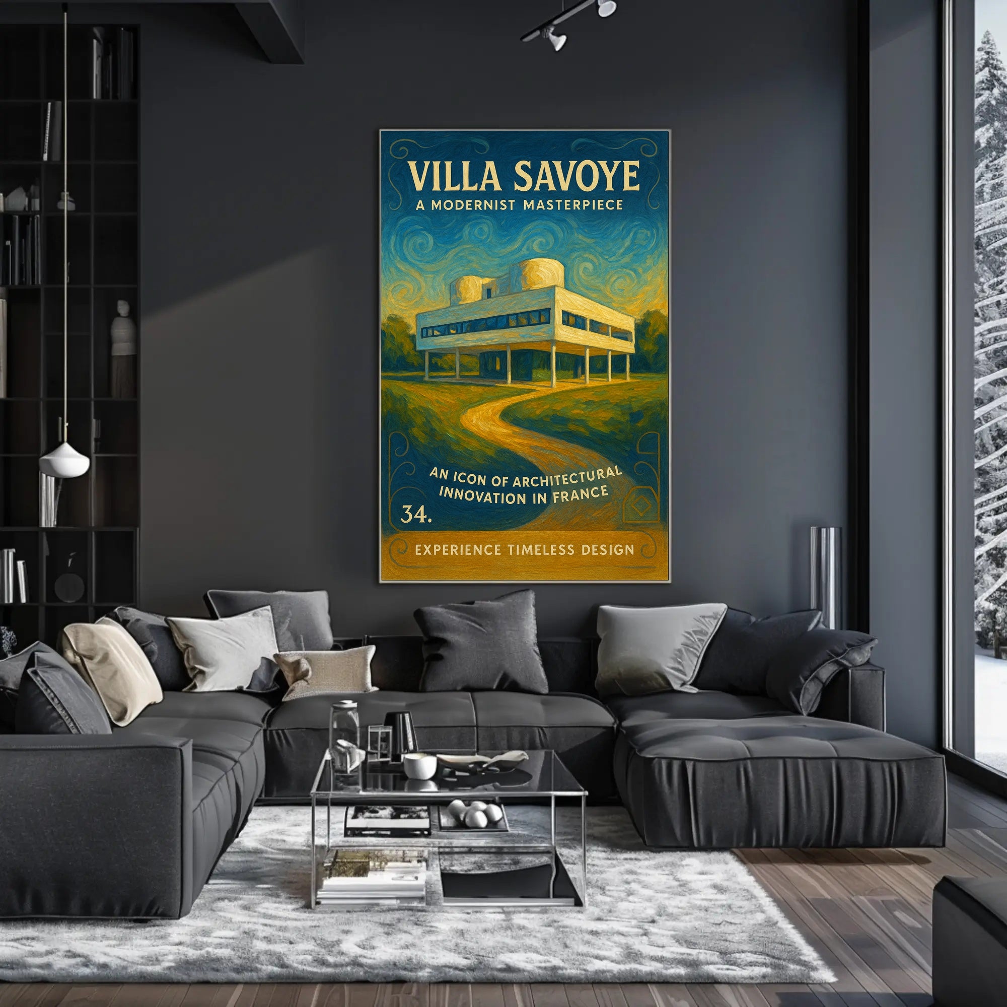 Villa Savoye A Modernist Masterpiece Poster PosterGoat