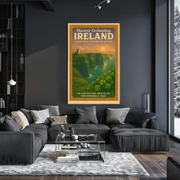 Ireland's Legendary Landscapes Vintage Enchanting Celtic Poster