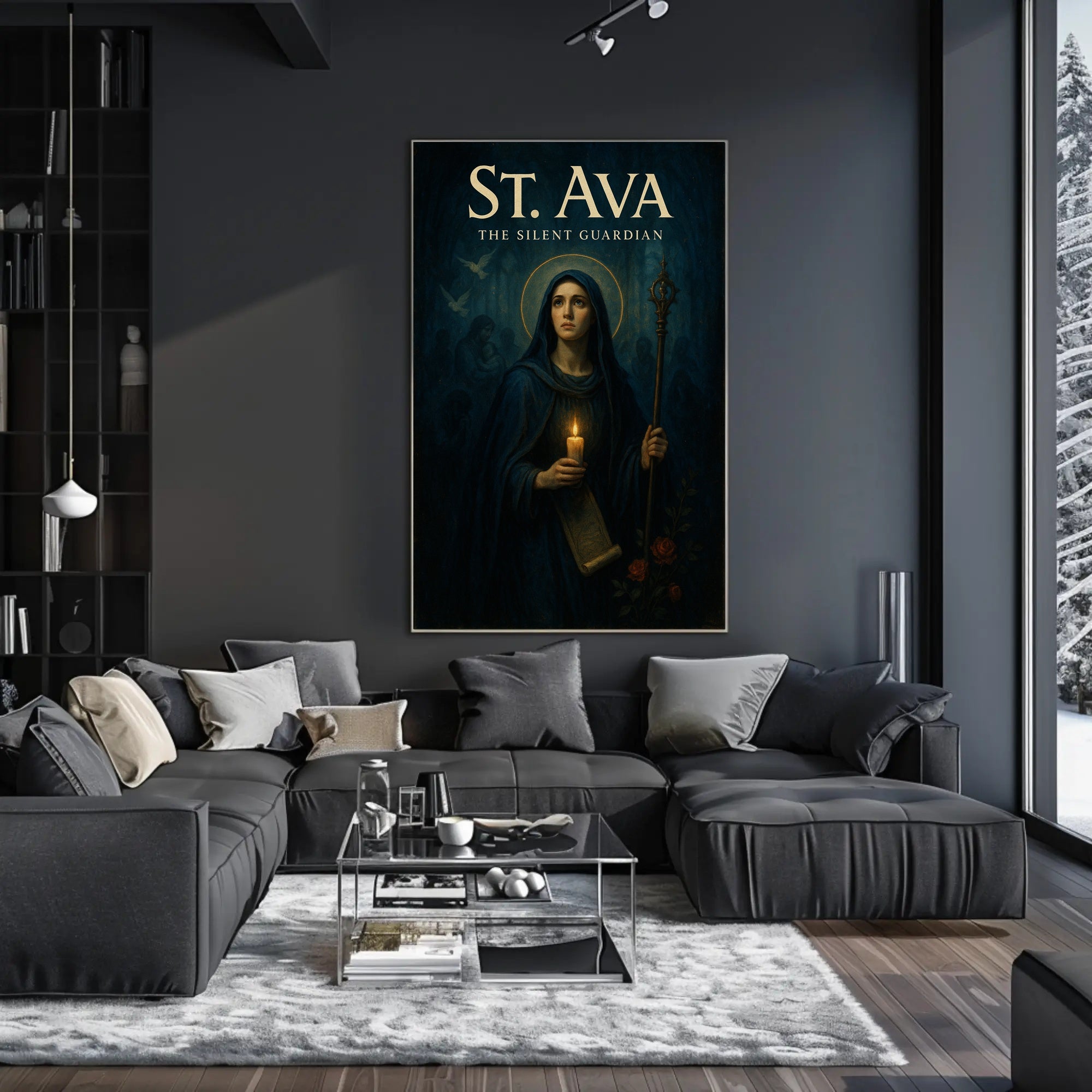 St. Ava Silent Guardian Poster Vintage Wall Art