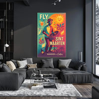 Sint Maarten Island Festive Travel Poster PosterGoat