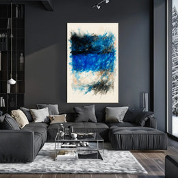 Abstract Blue Horizon Abstract Poster