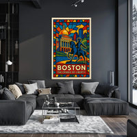 Boston The Cradle Of Liberty Cityscape Poster Wall Art