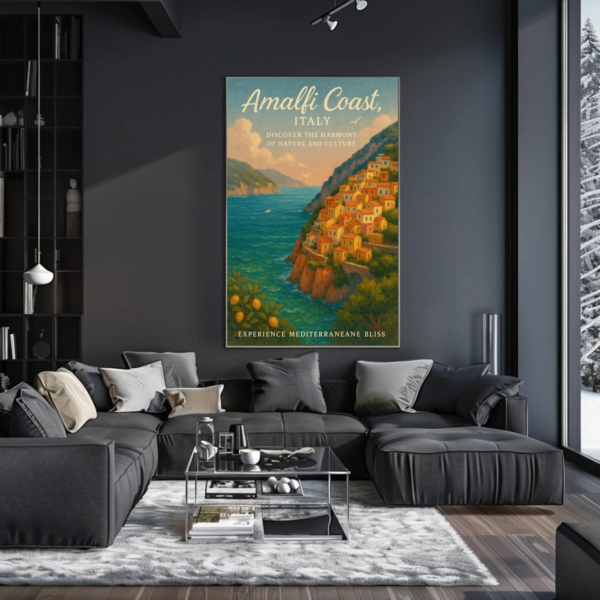 Amalfi Coast Vintage Travel Poster Art Print