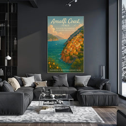 Amalfi Coast Vintage Travel Poster Art Print