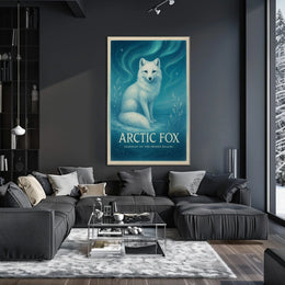 Arctic Fox Guardian of the Frozen Realms Poster
