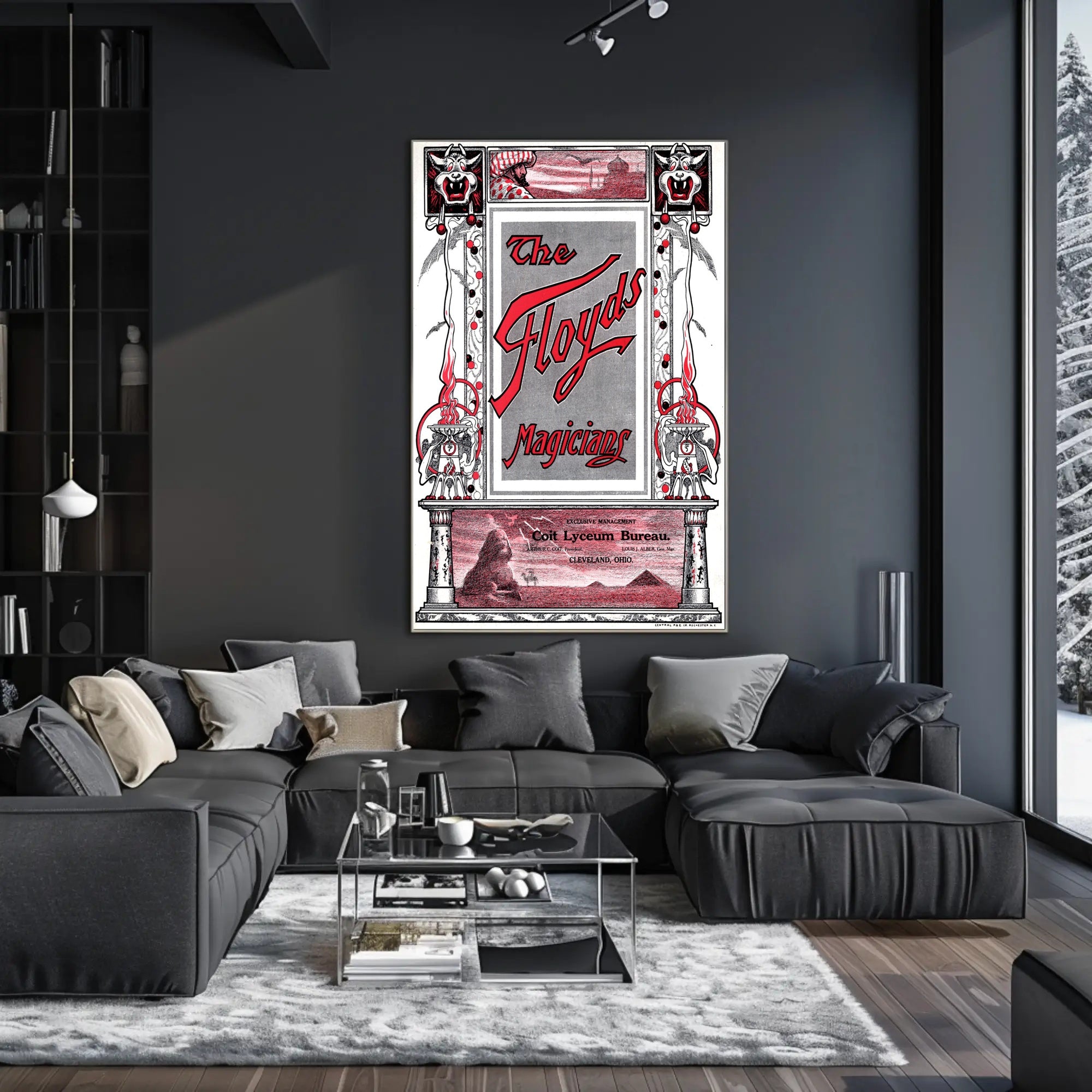 The Floyds Magic Show Art Nouveau Cultural Poster