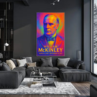 William McKinley 25th President of the United States Neon Gradient Overlay Poster