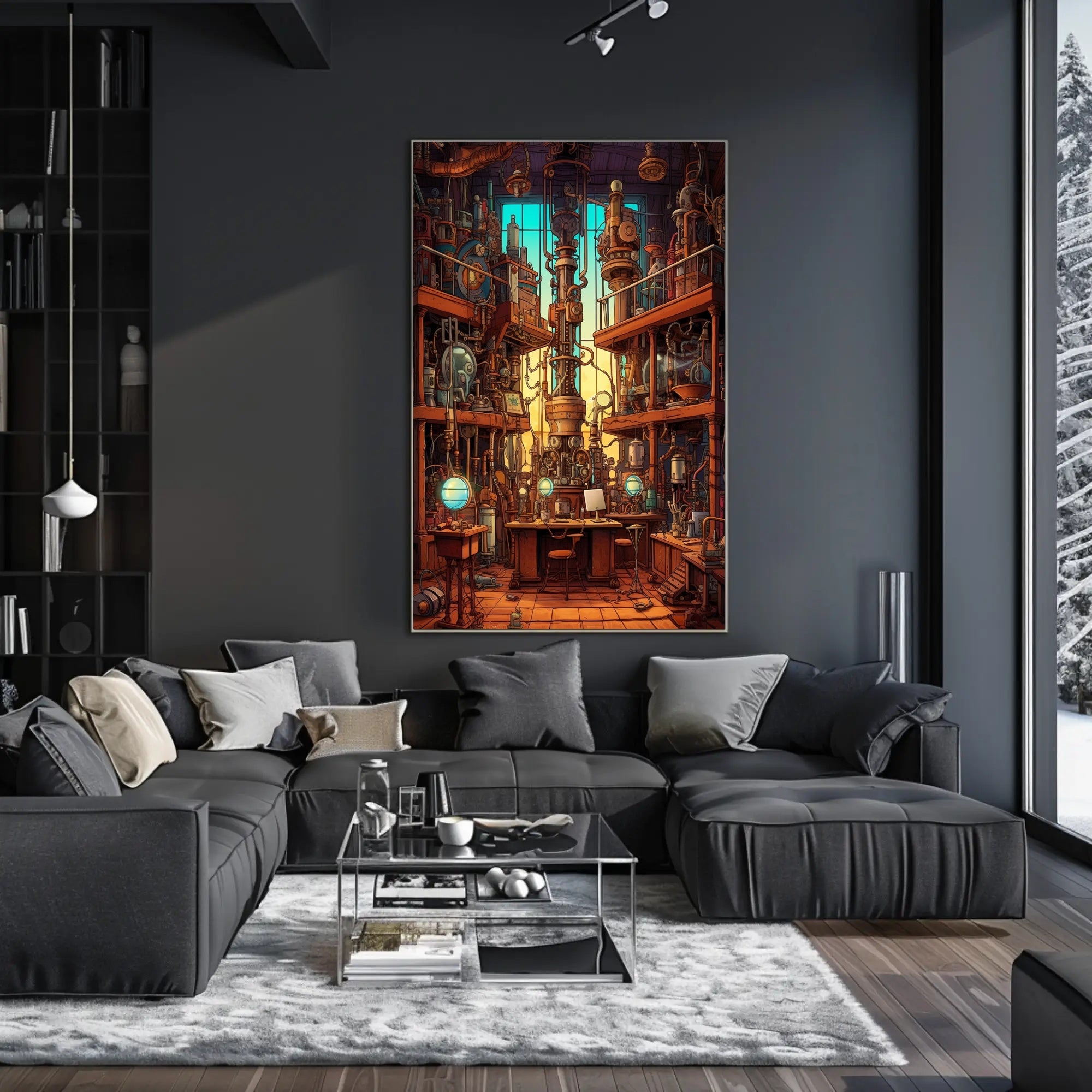 Steampunk Laboratory Poster