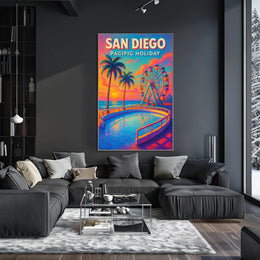 San Diego Pacific Holiday Poster