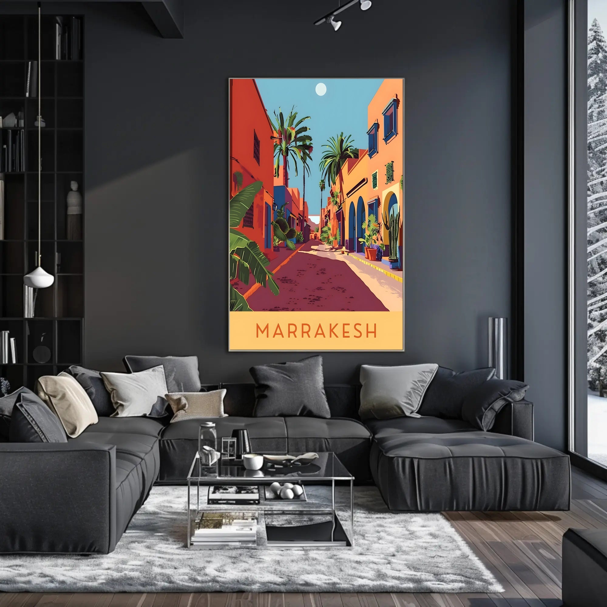 Marrakesh Vintage Vibes Street Scene Travel Poster