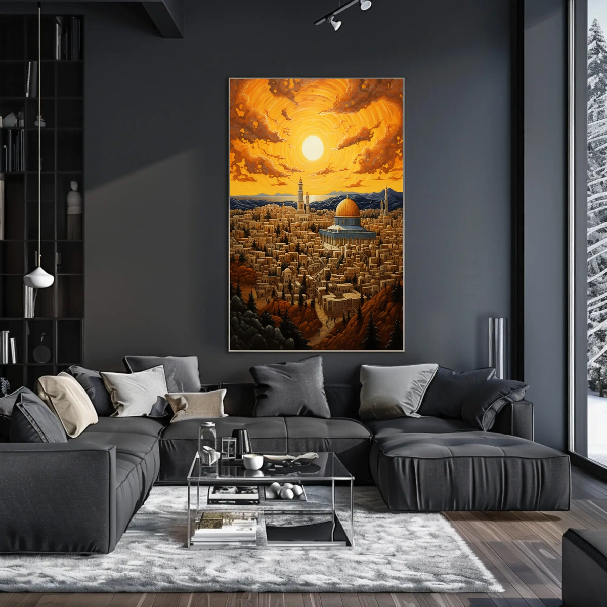 Golden Dome Cityscape in Jerusalem Cultural or Heritage Poster