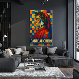 Dante Alighieri A Mosaic Tribute Poster