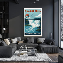 Niagara Falls Experience the Majesty Poster PosterGoat
