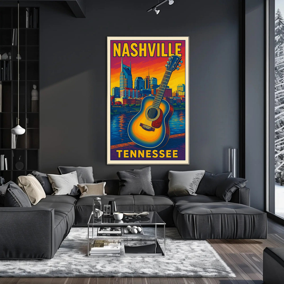 Nashville, Tennessee Music City Vibes Poster