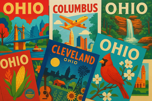 Ohio Travel Photos Wall Art Decor Bundle Collection Pack of 20