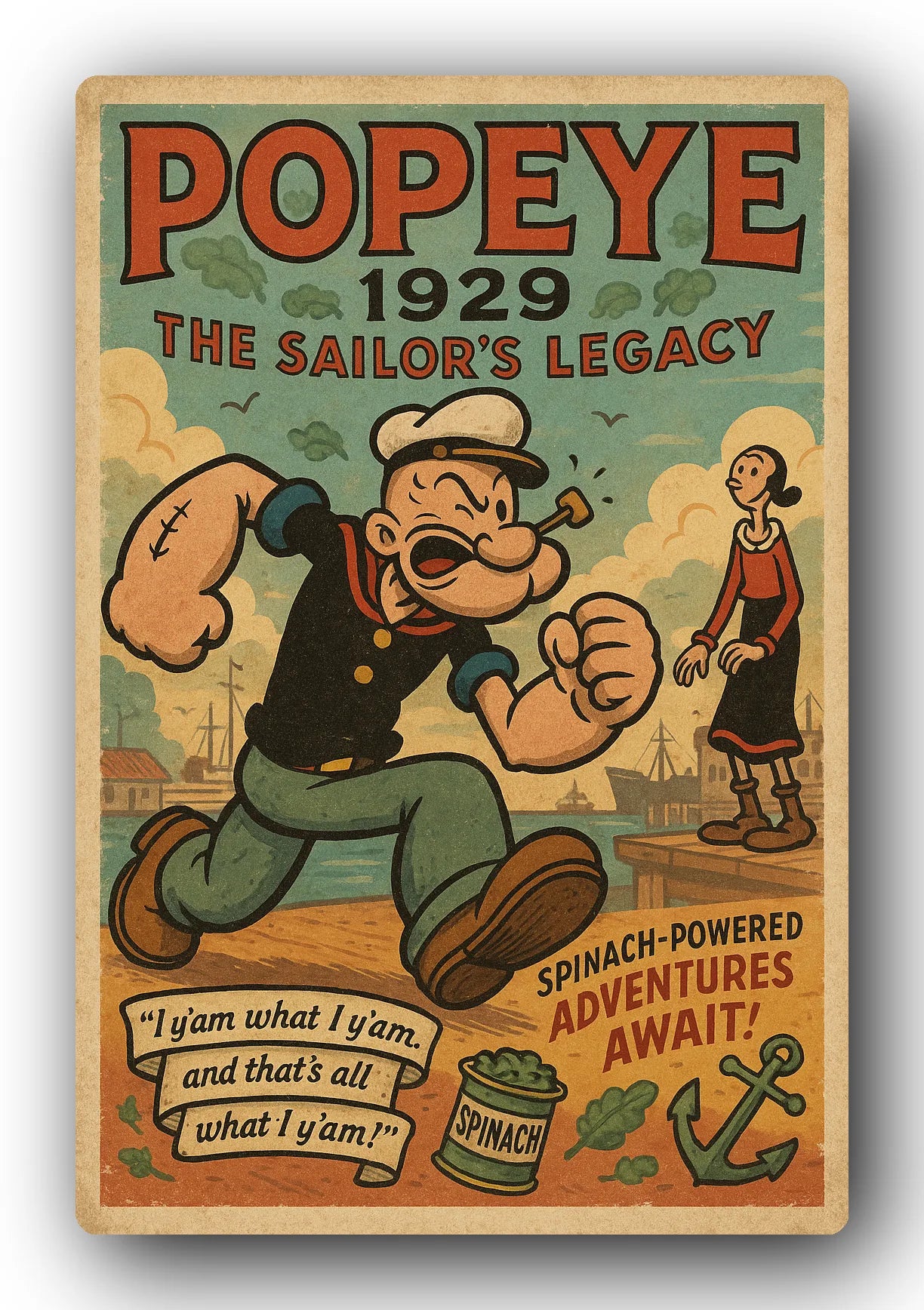 Popeye 1929 Art Trading Card POP-129