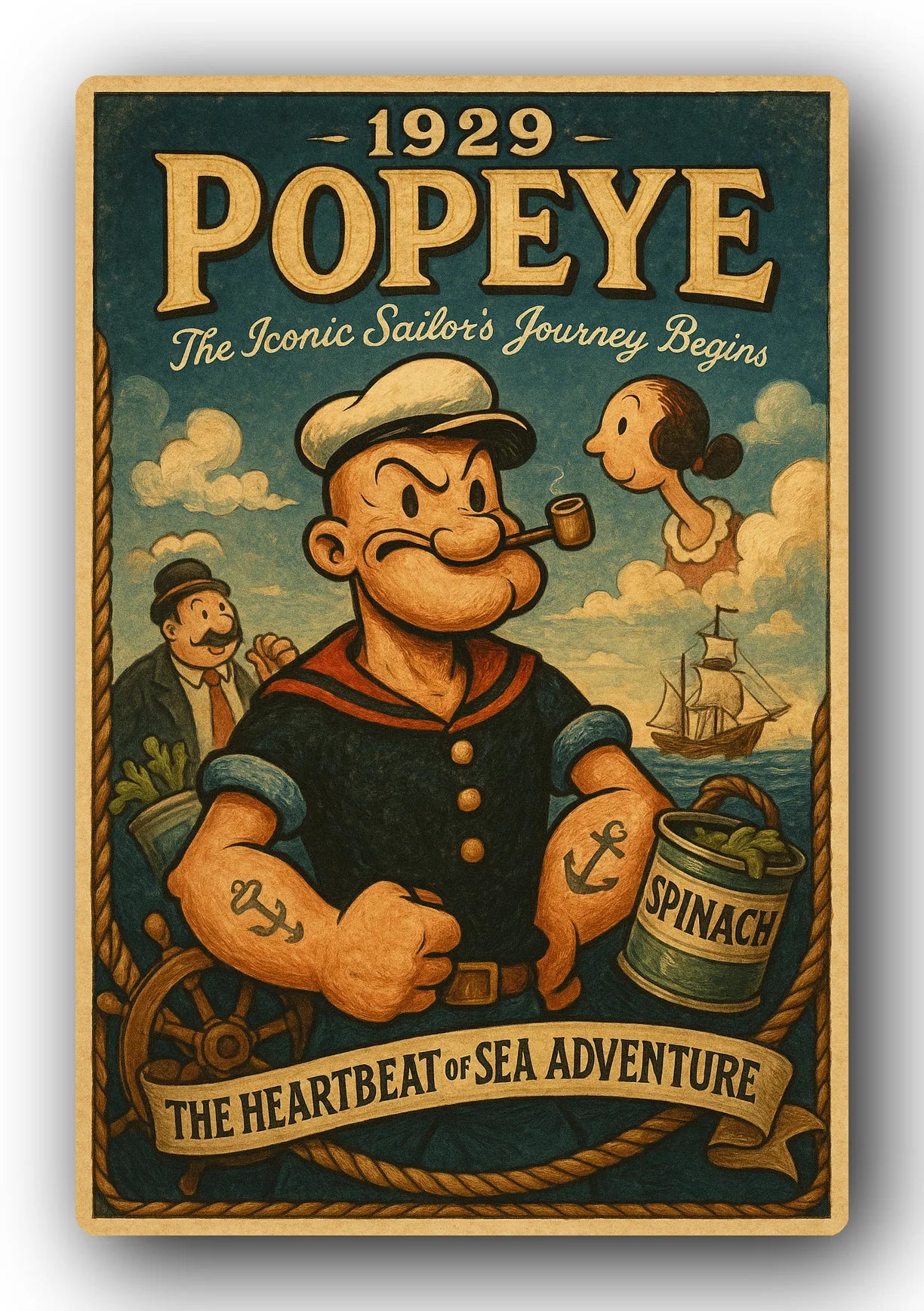 Popeye 1929 Art Trading Card POP-13