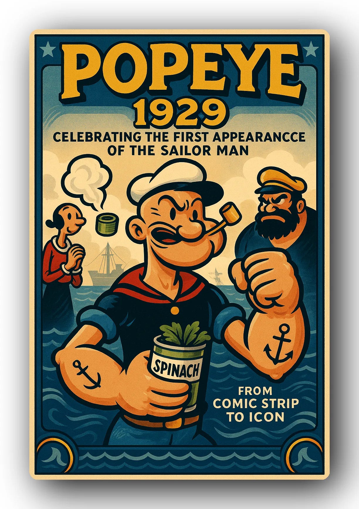 Popeye 1929 Art Trading Card POP-136
