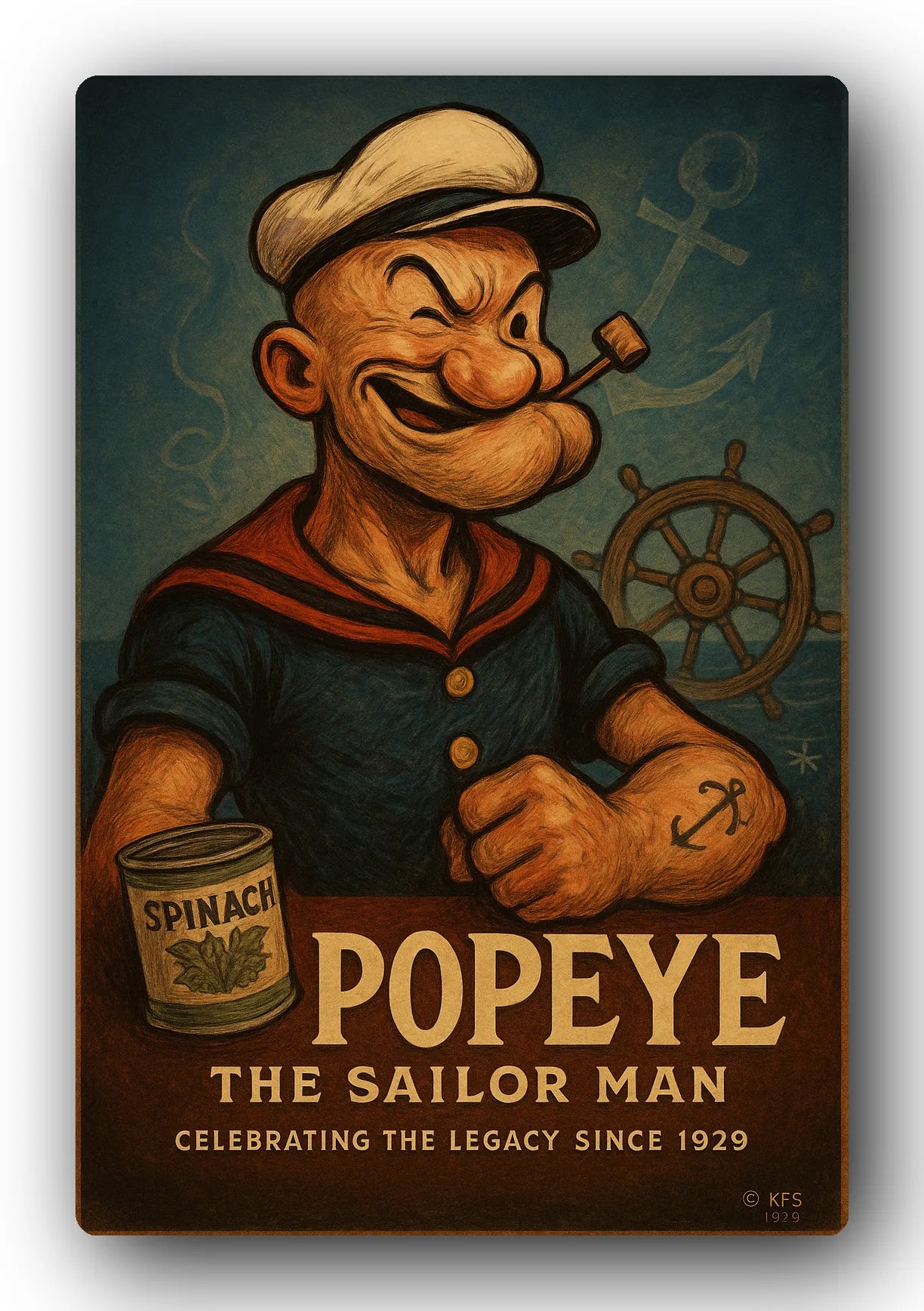 Popeye 1929 Art Trading Card POP-14