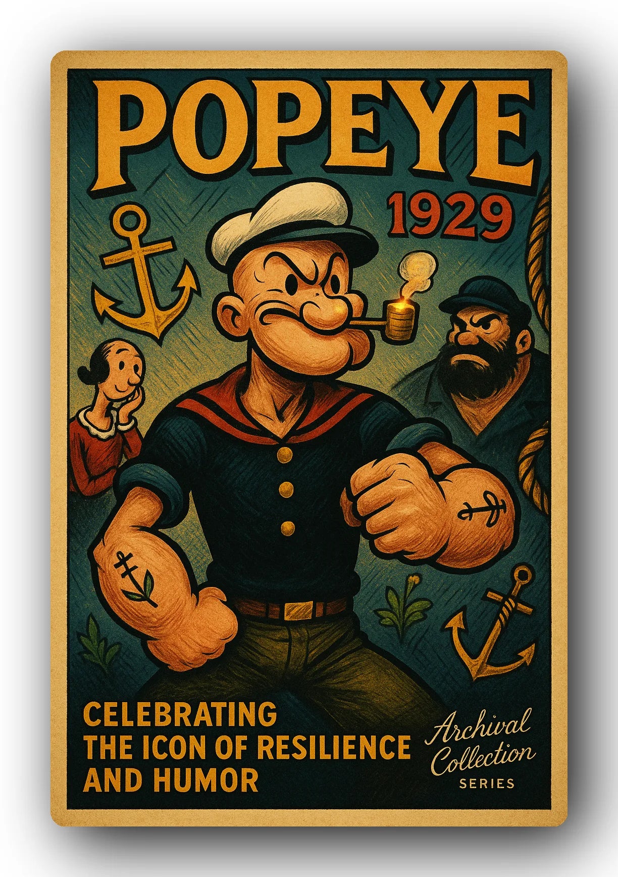 Popeye 1929 Art Trading Card POP-155