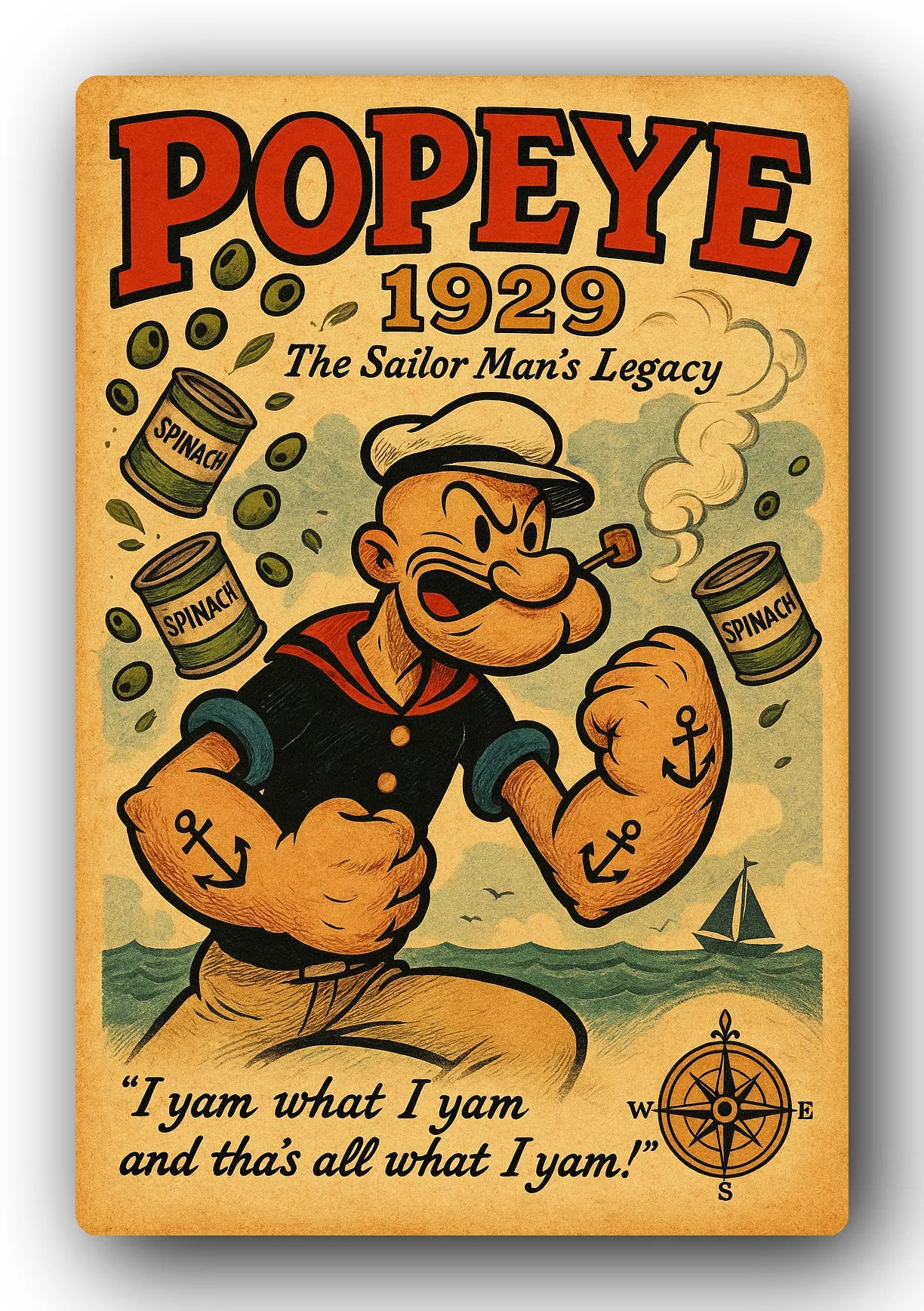 Popeye 1929 Art Trading Card POP-178