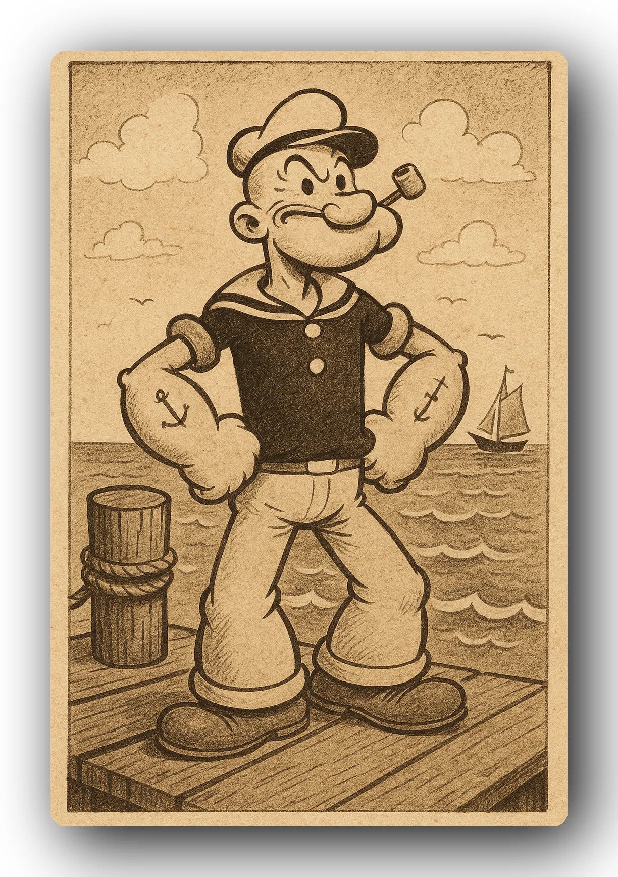Popeye 1929 Art Trading Card POP-187
