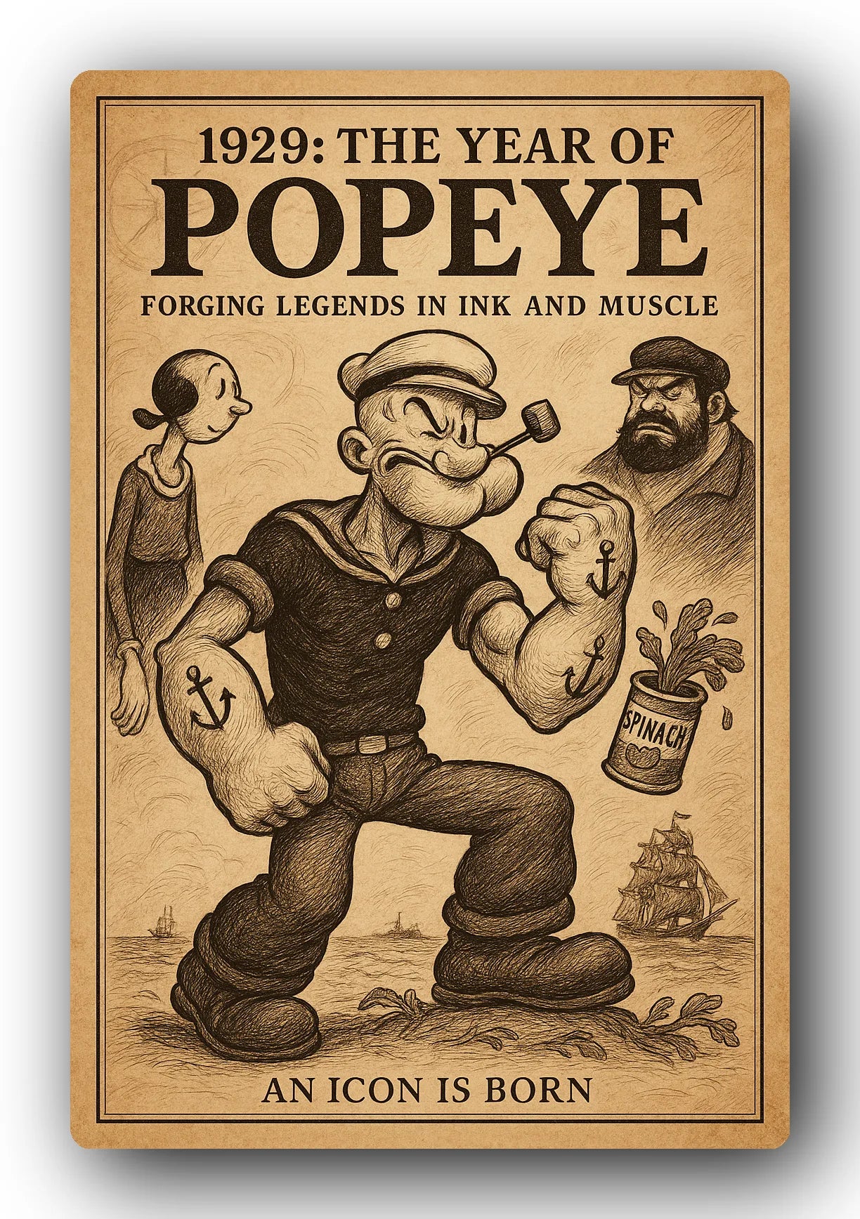 Popeye 1929 Art Trading Card POP-194