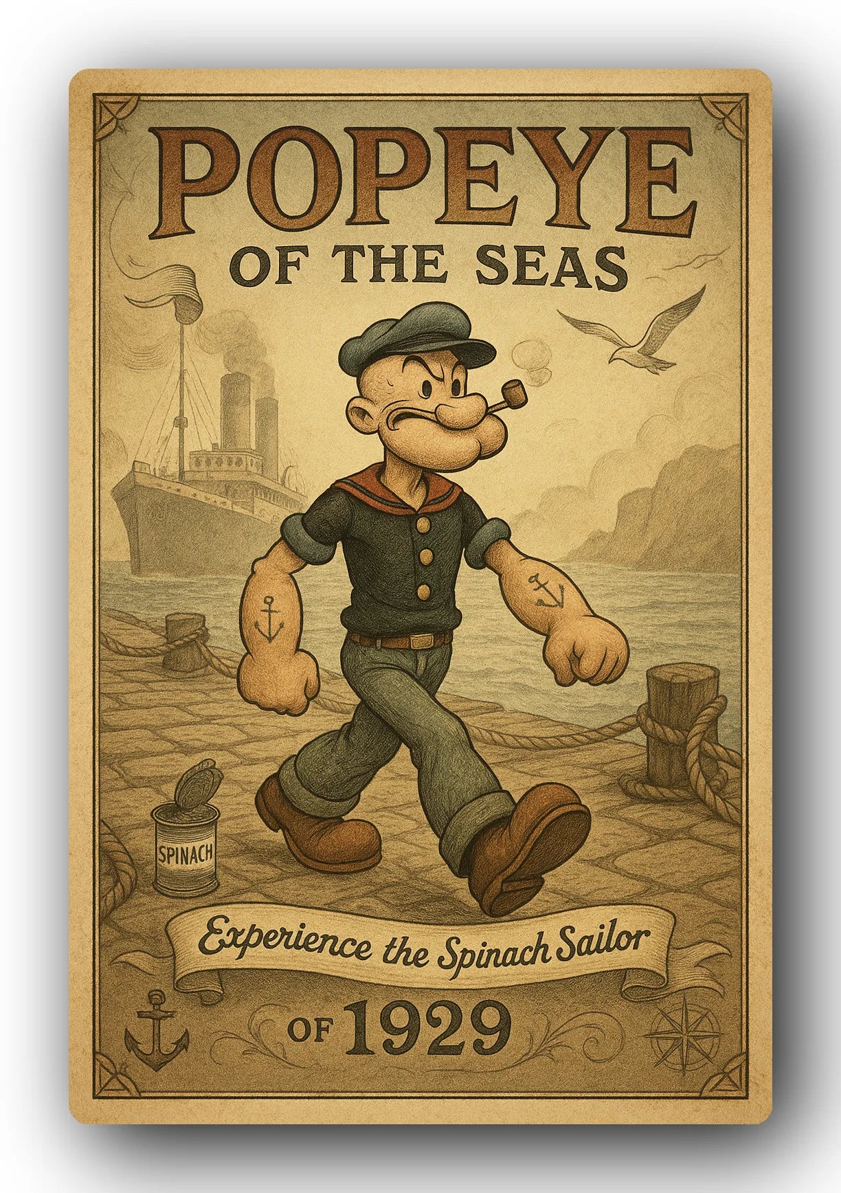 Popeye 1929 Art Trading Card POP-206