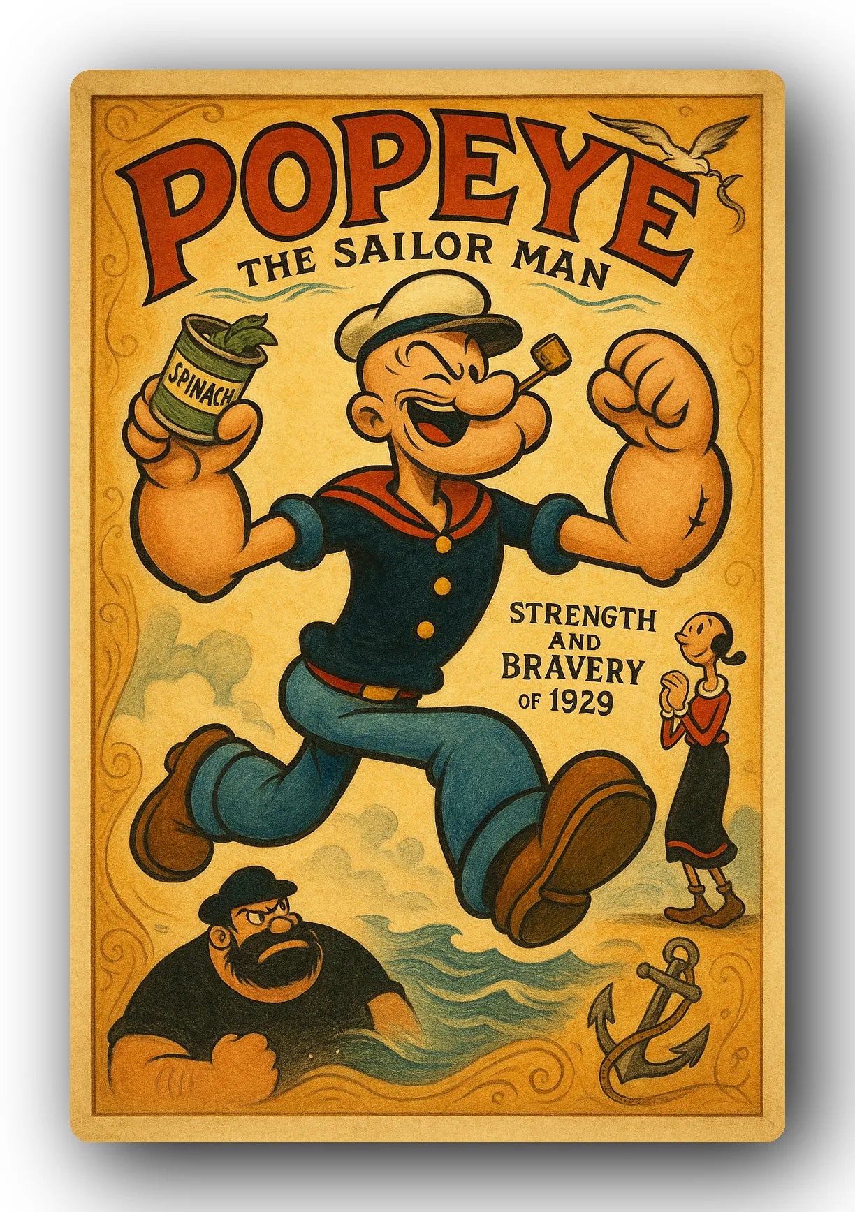 Popeye 1929 Art Trading Card POP-74