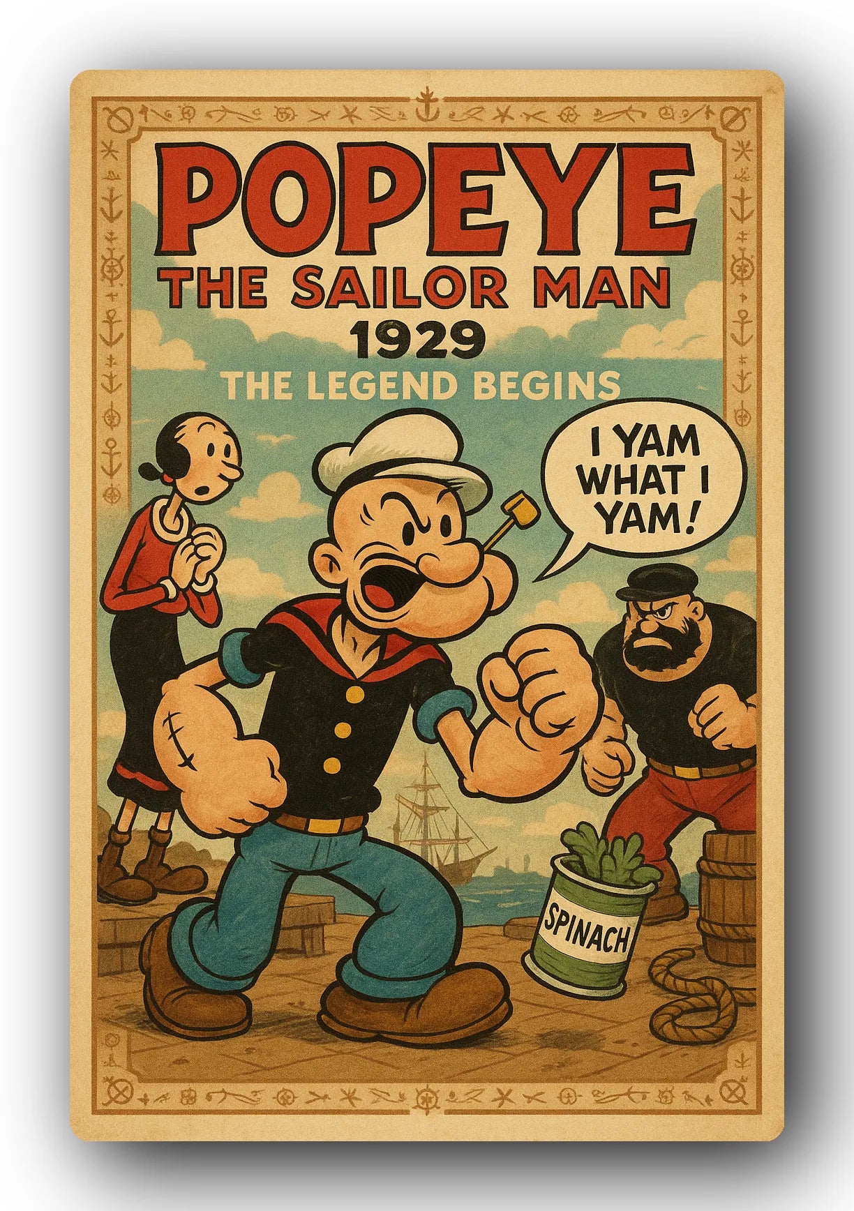 Popeye 1929 Art Trading Card POP-78