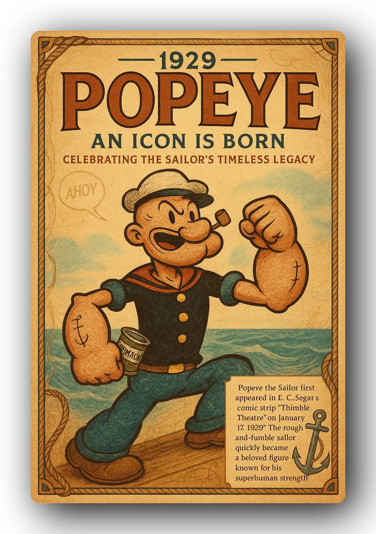 Popeye 1929 Art Trading Card POP-80
