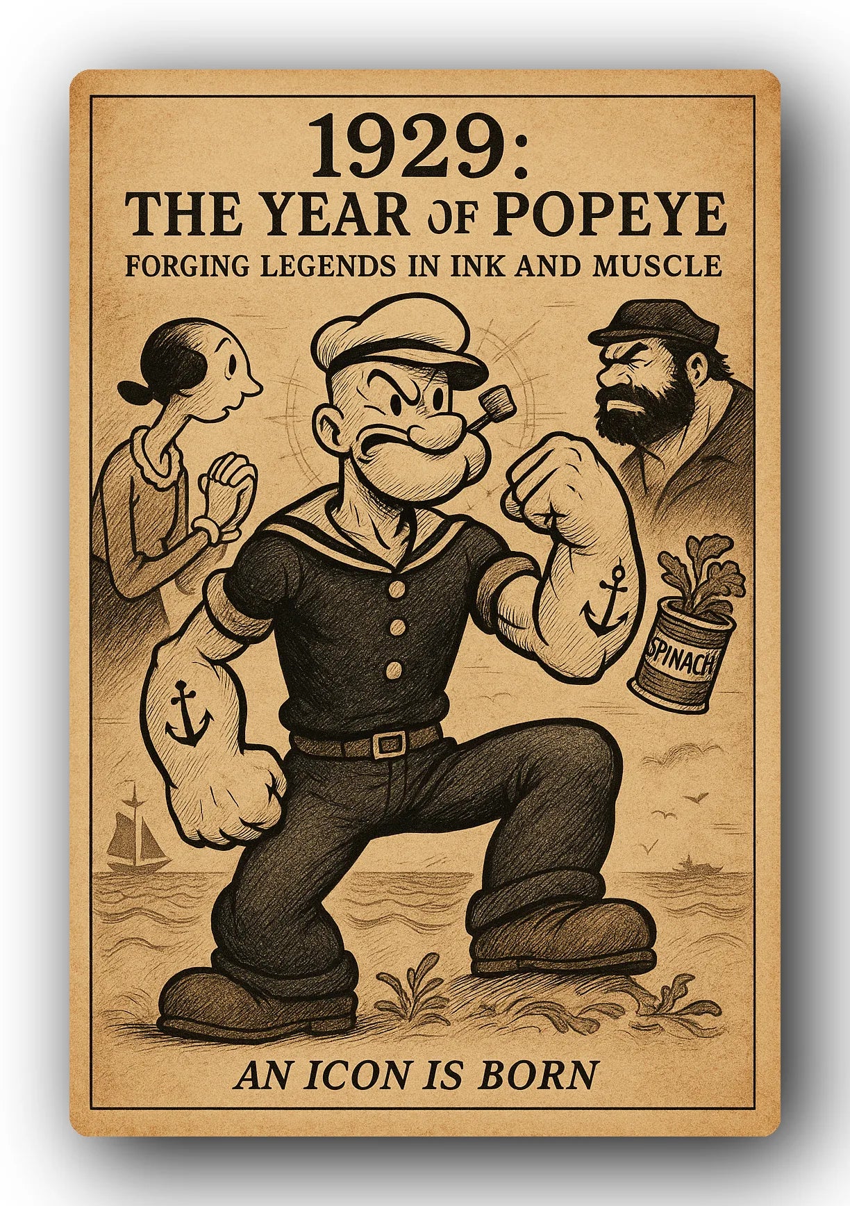 Popeye 1929 Art Trading Card POP-96