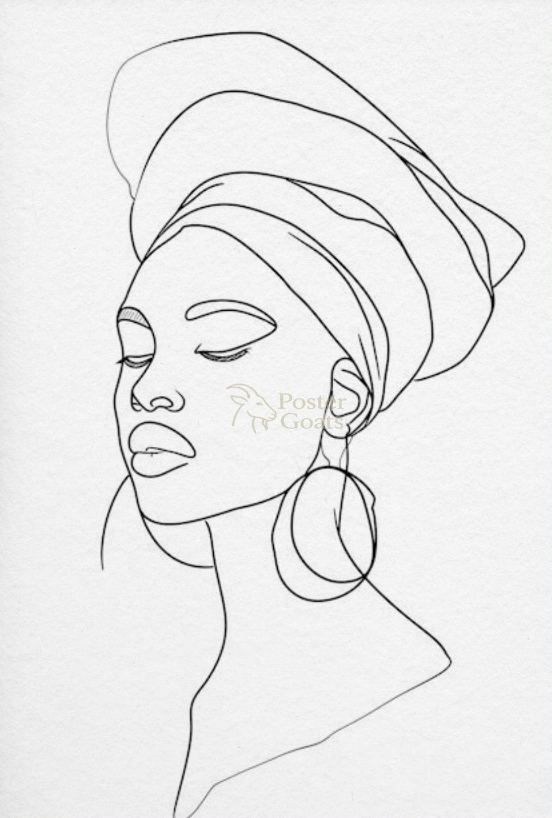 Abstract African Brushstroke Art Poster