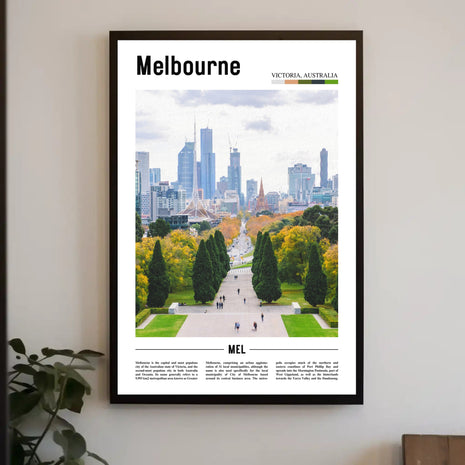 Melbourne Vibrant Skyline Travel Poster