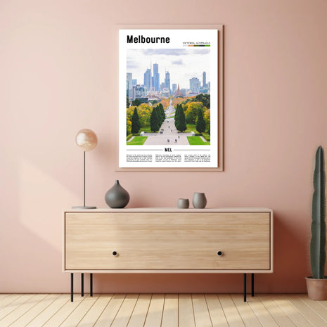 Melbourne Vibrant Skyline Travel Poster