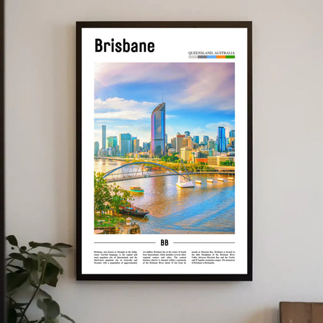 Brisbane Cityscape Travel Poster