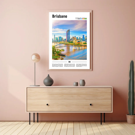 Brisbane Cityscape Travel Poster