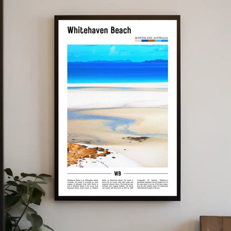 Whitehaven Beach Travel Destination Poster