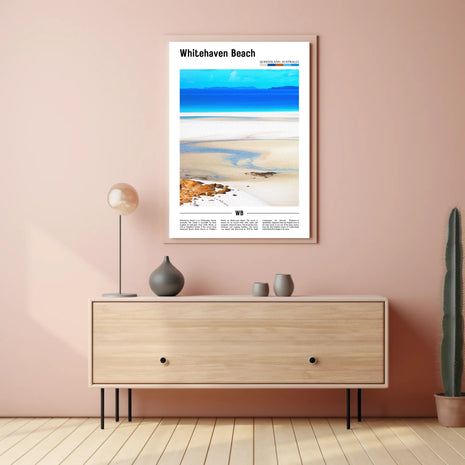 Whitehaven Beach Travel Destination Poster