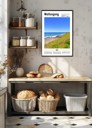 Wollongong Coastal Escape Travel Poster
