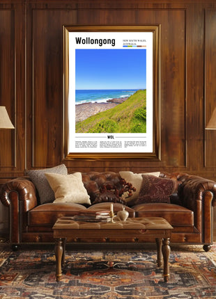 Wollongong Coastal Escape Travel Poster