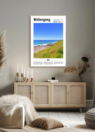Wollongong Coastal Escape Travel Poster