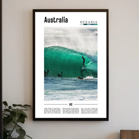 Australia Coastal Culture Adventure Travel Poster