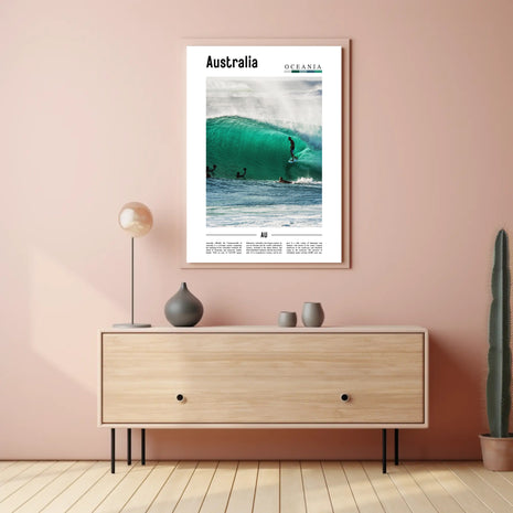 Australia Coastal Culture Adventure Travel Poster